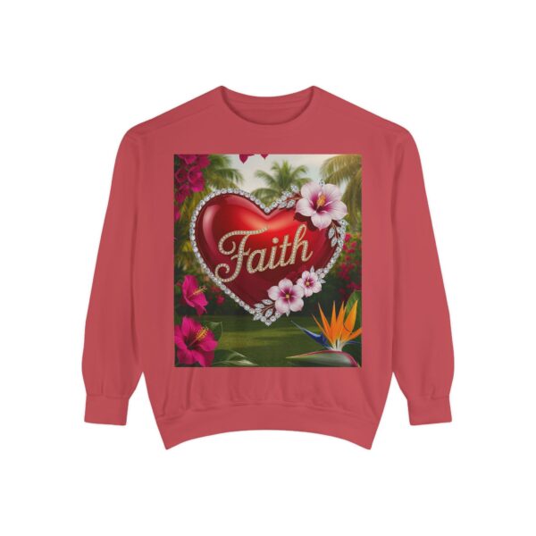 Sweatshirt Unisex Inspirational-With our "FAITH" 'Solid Red Heart' design! Beauty of Creation Tropical Beach Comfort, Jumper, Gift - Image 31