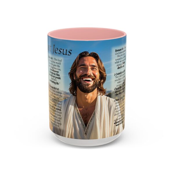 Our inspirational "Just Jesus" and Verses on Salvation Ceramic Accent Coffee Mug Design is Perfect for Wedding Gifts, Inspirational Decor - Image 25