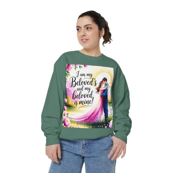 Sweatshirt Unisex with our inspirational "I am my Beloved's" from Song of Solomon design! Faith Apparel Gospel Fashion Jumper, Pullover - Image 6