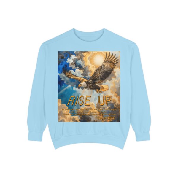 Sweatshirt Unisex Inspirational-with our "RISE UP" 'soaring eagle' design with Isaiah 40:31! Faith Apparel Gospel Fashion Jumper, Pullover - Image 25