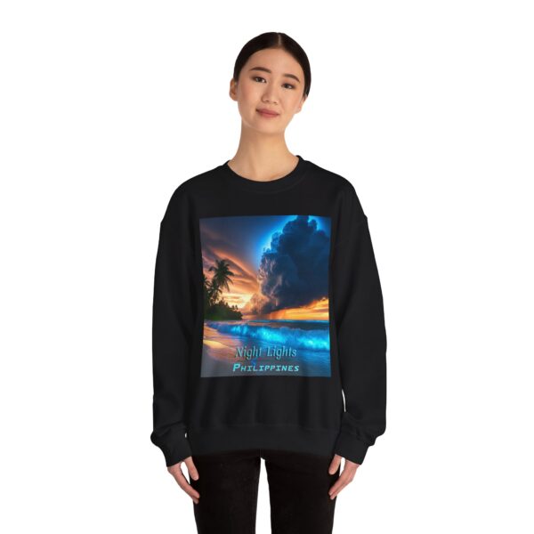 Crewneck Sweatshirt with our "Night Lights-Philippines" design! Tropical Beach Beauty of Creation Inspirational Sweatshirt Unisex - Image 7
