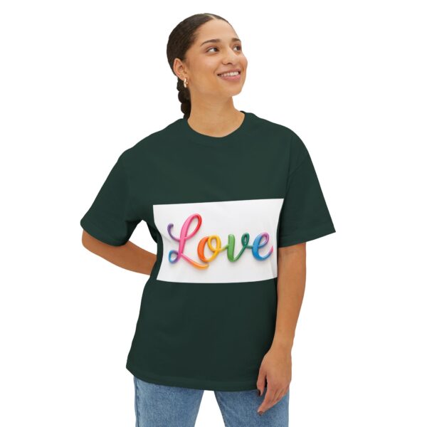Our "Love" design on a Unisex Tee, Inspirational Oversized Box Tshirt, Religious Graphic Top, Travel Bible Verse Apparel - Image 27