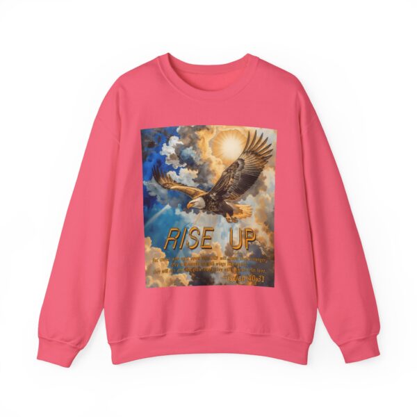 Crewneck Sweatshirt-with our "RISE UP" 'soaring eagle' design with Isaiah 40:31! Vintage Inspired Faith Apparel, Gospel Fashion Unisex Heavy - Image 22