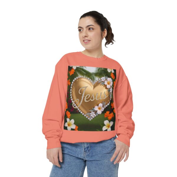 Sweatshirt Unisex with our Inspirational "Jesus" 'Diamond Ring-Solid Gold Heart' Design! Faith Apparel Gospel Fashion - Image 17