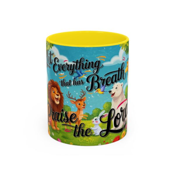 Our inspirational "Let Everything that has Breath Praise the Lord!" Ceramic Accent Coffee Mug Design is Perfect for Wedding Gifts, Inspirational Decor - Image 49