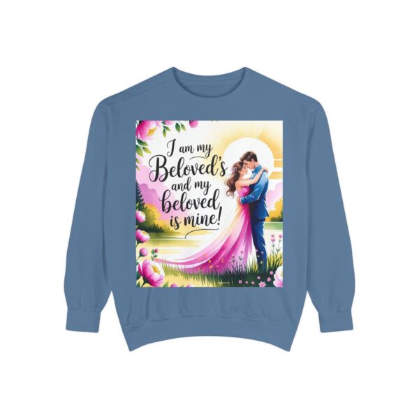 Sweatshirt Unisex with our inspirational "I am my Beloved's" from Song of Solomon design! Faith Apparel Gospel Fashion Jumper, Pullover - Image 2