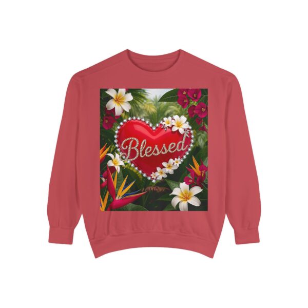 Sweatshirt Unisex with our Inspirational "Blessed" 'Solid Red Heart' Design!! Faith Apparel Gospel Fashion Jumper, Pullover - Image 8