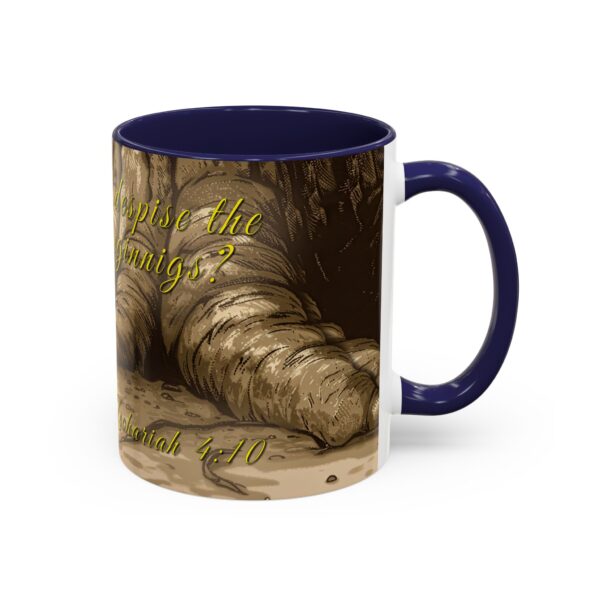 Our inspirational  'Day of Small Beginnings' from Zech 4:10 Ceramic Accent Coffee Mug Design is Perfect for Wedding Gifts, Inspirational Decor - Image 6