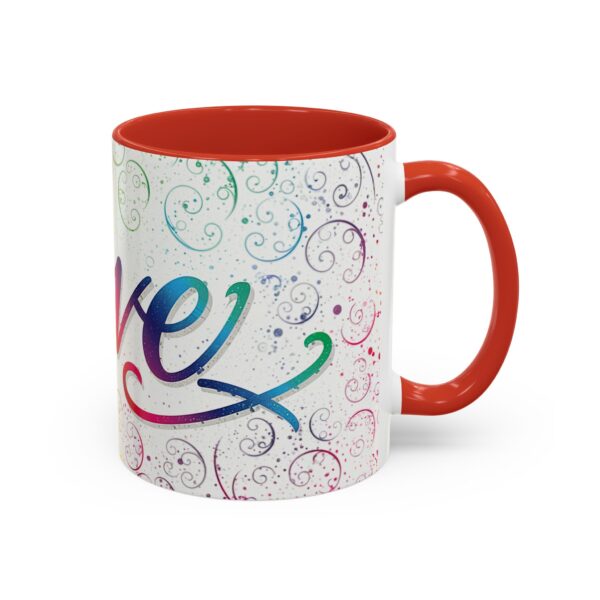 Our inspirational "Love" 'spirals' Ceramic Accent Coffee Mug Design is Perfect for Wedding Gifts, Inspirational Decor - Image 14
