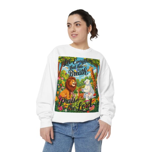 Sweatshirt Unisex with our inspirational "Let Everything that has Breath Praise the Lord!" Design! Faith Apparel Gospel Fashion Jumper, Pullover - Image 10