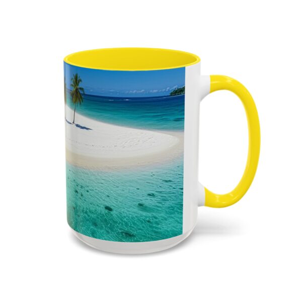 Our inspirational "Five Palm Island" Ceramic Accent Coffee Mug Design is Perfect for Wedding Gifts, Inspirational Decor - Image 62