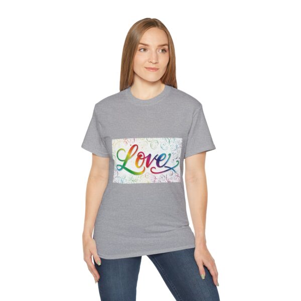 Our inspirational "Love" 'spirals' Design!! on a Christian Unisex Cotton T-Shirt, Faith Spiritual Apparel, Love Gift - Image 10