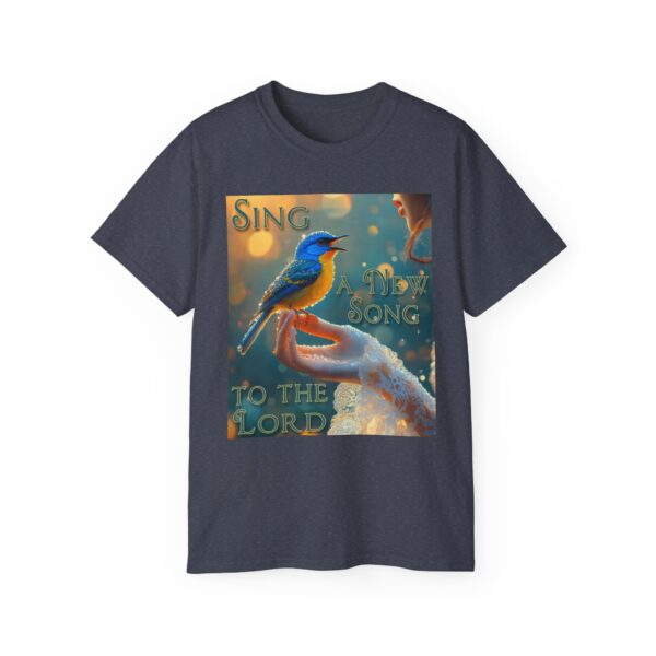 Our 'Song Bird' "Sing a New Song" Inspirational Christian Unisex Cotton T-Shirt, Faith Spiritual Apparel, Gift for Christians - Image 22