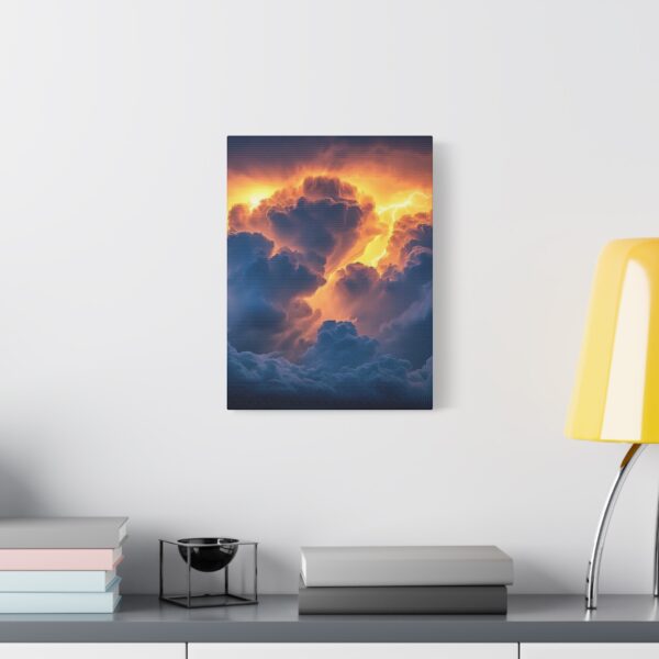 Inspirational matte Canvas Wall Art, with 'Storm Light' design! Beauty of Creation Tropical Storm Home Decor Uplifting Artwork - Image 3