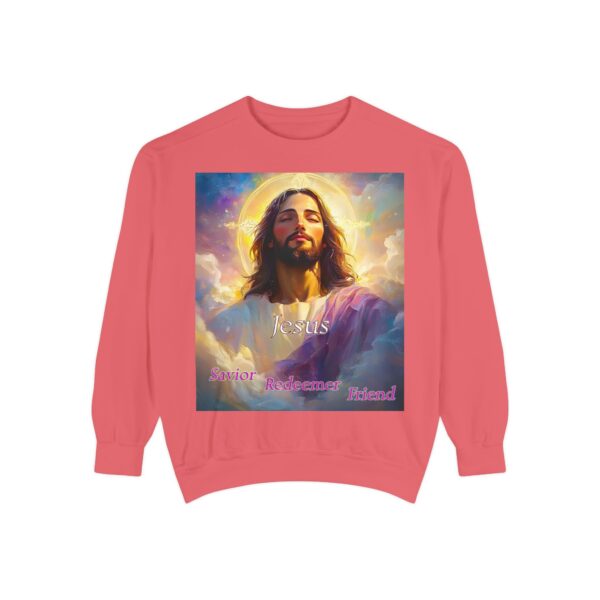 Sweatshirt Unisex our inspirational 'Jesus: Savior, Redeemer, Friend' design! Faith Apparel Gospel Fashion Jumper, Pullover - Image 40