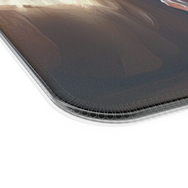 LED + wireless Charging Mouse Pad, Desk Mat, "Benji's Reflection" Biblical Fantasy Design, Tech Gift, Home Office Essentials Inspirational - Image 2