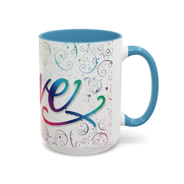 Our inspirational "Love" 'spirals' Ceramic Accent Coffee Mug Design is Perfect for Wedding Gifts, Inspirational Decor - Image 38