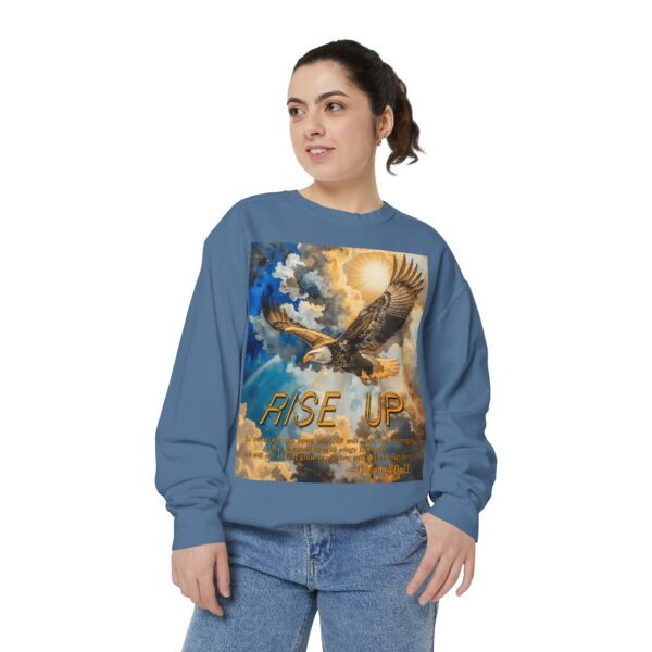 Sweatshirt Unisex Inspirational-with our "RISE UP" 'soaring eagle' design with Isaiah 40:31! Faith Apparel Gospel Fashion Jumper, Pullover - Image 31