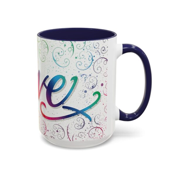 Our inspirational "Love" 'spirals' Ceramic Accent Coffee Mug Design is Perfect for Wedding Gifts, Inspirational Decor - Image 22