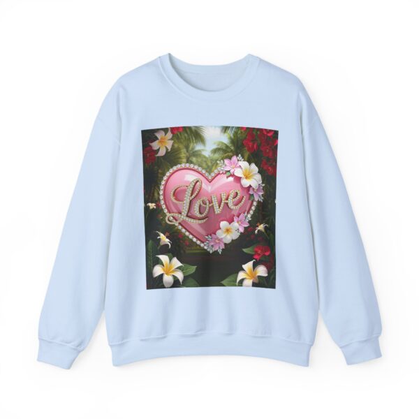 Crewneck Sweatshirt-with our Inspirational "Love" 'Solid Pink Heart' Design!! Vintage Inspired Faith Apparel, Gospel Fashion Unisex Heavy - Image 6