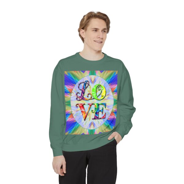 Sweatshirt Unisex with our inspirational  "Love" 'kaleidoscope' Design!! Faith Apparel Gospel Fashion Jumper, Pullover - Image 6