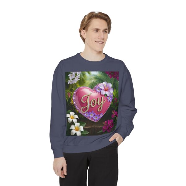 Sweatshirt Unisex with our Inspirational "Joy" 'Solid Pink Heart' Design! Faith Apparel Gospel Fashion Jumper, Pullover - Image 35