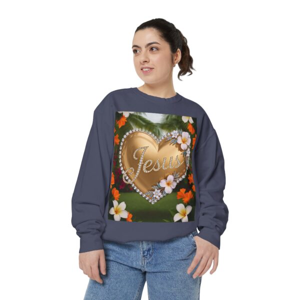 Sweatshirt Unisex with our Inspirational "Jesus" 'Diamond Ring-Solid Gold Heart' Design! Faith Apparel Gospel Fashion - Image 37