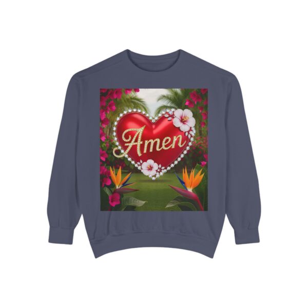Sweatshirt Unisex Inspirational-With our beautiful "Amen" 'Solid Red Heart'- Faith Apparel, Unisex Top, Religious Gift, Comfort Wear, Church Event Style - Image 25