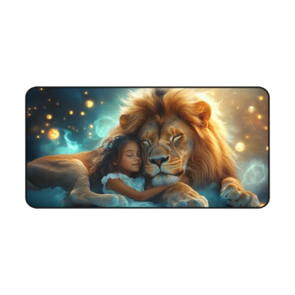 Inspirational Desk Mat 'Lucy and Lion' - Mouse Pad, Office Decor Desk Accessory, Gaming Pad, Computer Mat, Non-Slip - Image 7