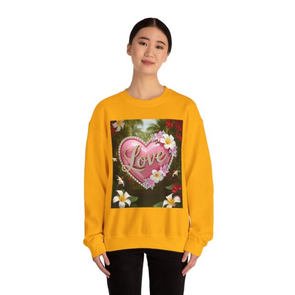Crewneck Sweatshirt-with our inspirational "Love" 'Solid Pink Heart' Design!! Vintage Inspired Faith Apparel, Gospel Fashion Unisex Heavy - Image 14