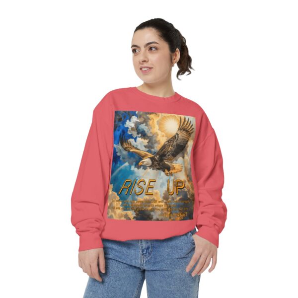 Sweatshirt Unisex Inspirational-with our "RISE UP" 'soaring eagle' design with Isaiah 40:31! Faith Apparel Gospel Fashion Jumper, Pullover - Image 41