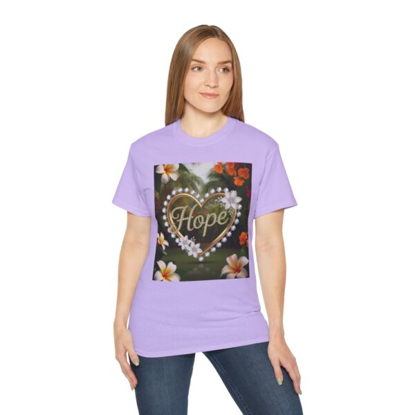 Our "Hope" Inspirational 'Diamond Ring Heart' Design Vintage Christian Faith Apparel Unisex Cotton T-Shirt, Thoughtful Quote, Philippians 4:8 - Image 24