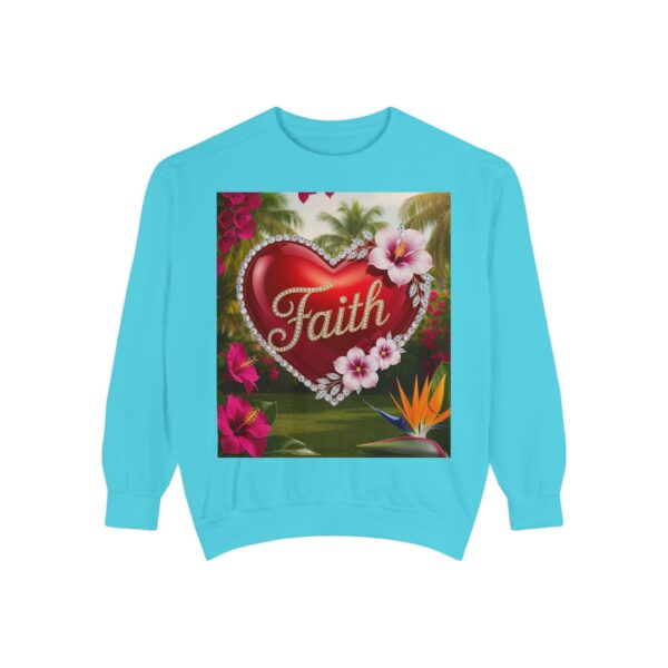 Sweatshirt Unisex Inspirational-With our "FAITH" 'Solid Red Heart' design! Beauty of Creation Tropical Beach Comfort, Jumper, Gift - Image 15
