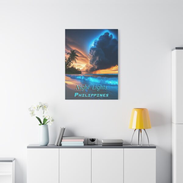 Inspirational matte Canvas Wall Art,  "Night Lights-Philippines" design! Beauty of Creation Tropical Beach Home Decor, Uplifting Artwork - Image 11