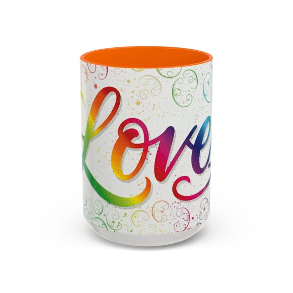 Our inspirational "Love" 'spirals' Ceramic Accent Coffee Mug Design is Perfect for Wedding Gifts, Inspirational Decor - Image 53