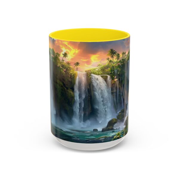 Our inspirational 'Philippine Waterfall' Ceramic Accent Coffee Mug Design is Perfect for Wedding Gifts, Inspirational Decor - Image 61