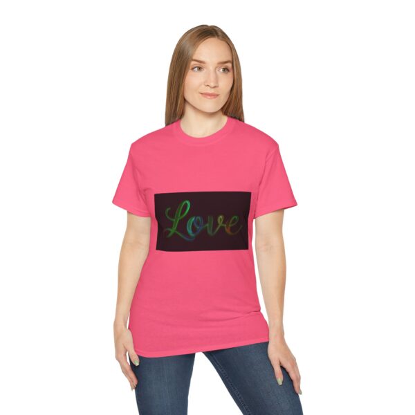 Our inspirational "Love" 'light in darkness' Design!! on a Christian Unisex Cotton T-Shirt, Faith Spiritual Apparel, Love Gift - Image 30