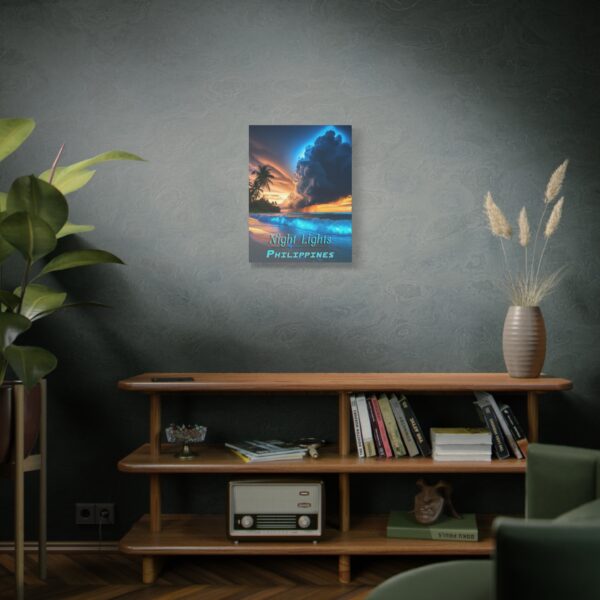 Inspirational matte Canvas Wall Art,  "Night Lights-Philippines" design! Beauty of Creation Tropical Beach Home Decor, Uplifting Artwork - Image 6