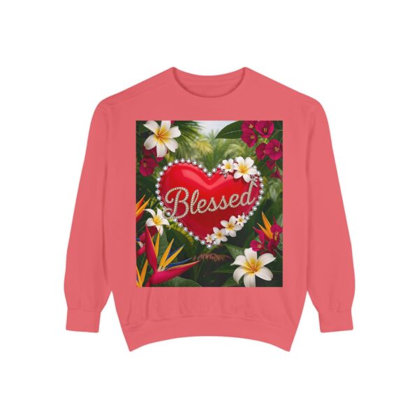 Sweatshirt Unisex with our Inspirational "Blessed" 'Solid Red Heart' Design!! Faith Apparel Gospel Fashion Jumper, Pullover - Image 40