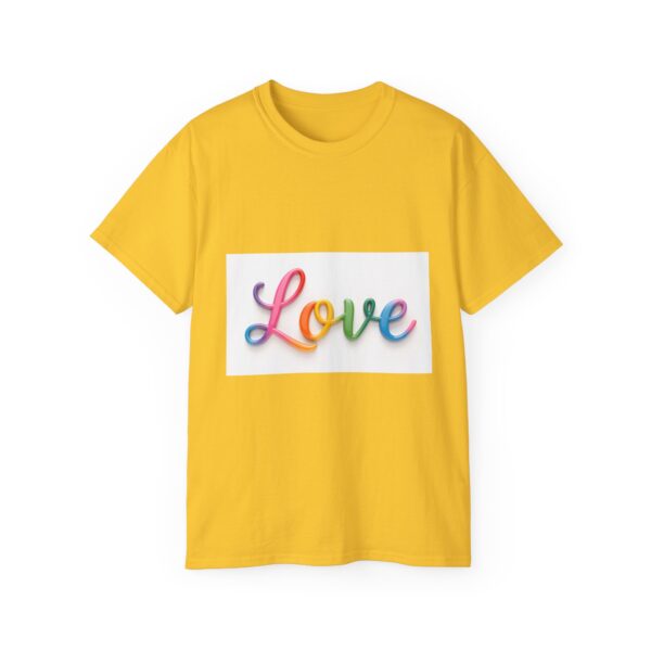 Our inspirational "Love" Design!! on a Christian Unisex Cotton T-Shirt, Faith Spiritual Apparel, Love Gift - Image 11