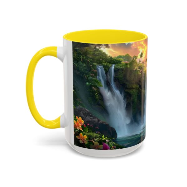 Our inspirational 'Philippine Waterfall' Ceramic Accent Coffee Mug Design is Perfect for Wedding Gifts, Inspirational Decor - Image 63