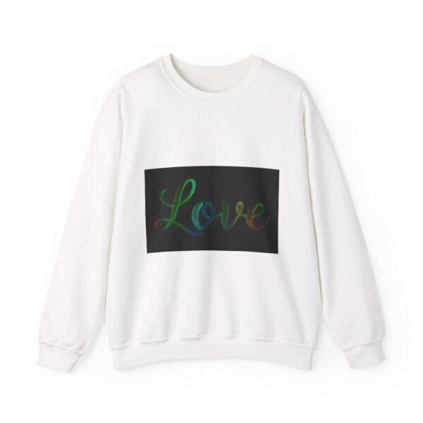 Crewneck Sweatshirt-with our inspirational "Love" 'light in darkness' Design!! Vintage Inspired Faith Apparel, Gospel Fashion Unisex Heavy - Image 4