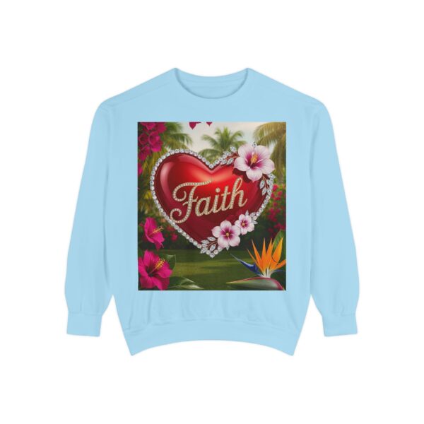 Sweatshirt Unisex Inspirational-With our "FAITH" 'Solid Red Heart' design! Beauty of Creation Tropical Beach Comfort, Jumper, Gift - Image 17