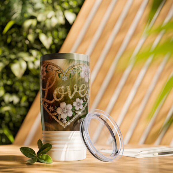 Our "Love" 'Diamond Ring Heart' Tumbler | 20oz Inspirational Travel Mug, Motivational Drinkware, Perfect for Gifting - Image 6