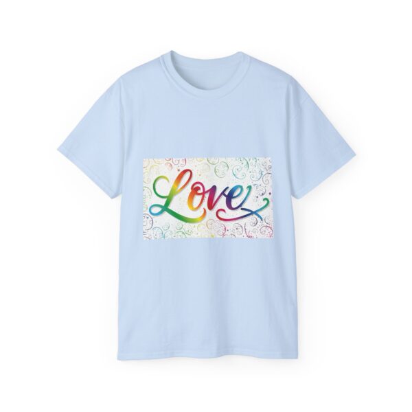 Our inspirational "Love" 'spirals' Design!! on a Christian Unisex Cotton T-Shirt, Faith Spiritual Apparel, Love Gift - Image 19