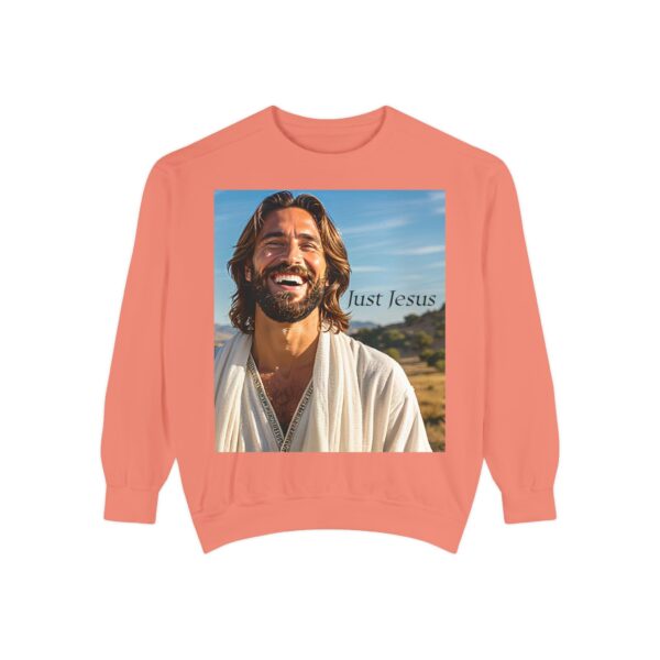 Sweatshirt Unisex with our inspirational  "Just Jesus" Design!! Faith Apparel Gospel Fashion Jumper, Pullover - Image 13