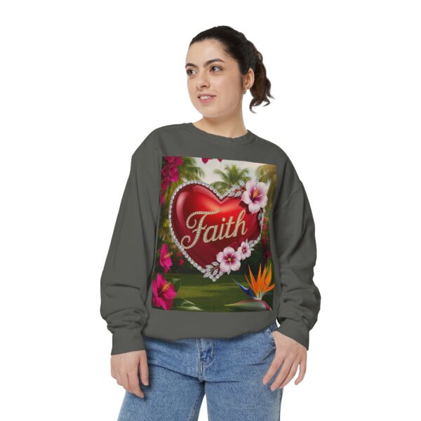 Sweatshirt Unisex Inspirational-With our "FAITH" 'Solid Red Heart' design! Beauty of Creation Tropical Beach Comfort, Jumper, Gift - Image 8