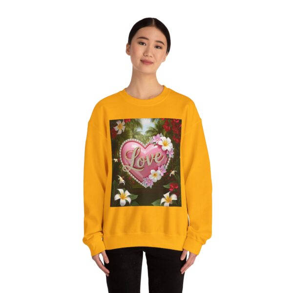 Crewneck Sweatshirt-with our Inspirational "Love" 'Solid Pink Heart' Design!! Vintage Inspired Faith Apparel, Gospel Fashion Unisex Heavy - Image 14