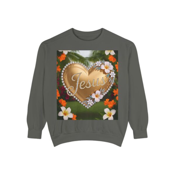 Sweatshirt Unisex with our Inspirational "Jesus" 'Diamond Ring-Solid Gold Heart' Design! Faith Apparel Gospel Fashion - Image 20