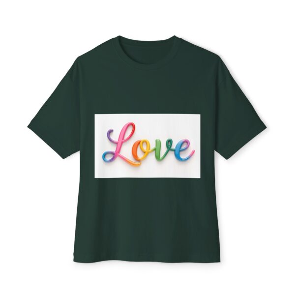Our "Love" design on a Unisex Tee, Inspirational Oversized Box Tshirt, Religious Graphic Top, Travel Bible Verse Apparel - Image 25